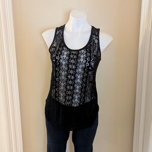Mossimo sheer black tank top size XS